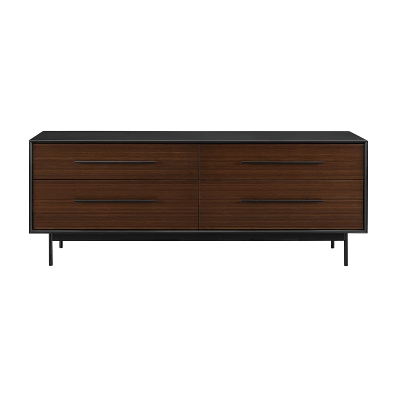 Bamax Landon 4 Drawer Double Dresser in Crimson