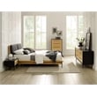 Bamax Spencer King Platform Bed with Fabric in Sand