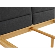 Bamax Spencer King Platform Bed with Fabric in Sand