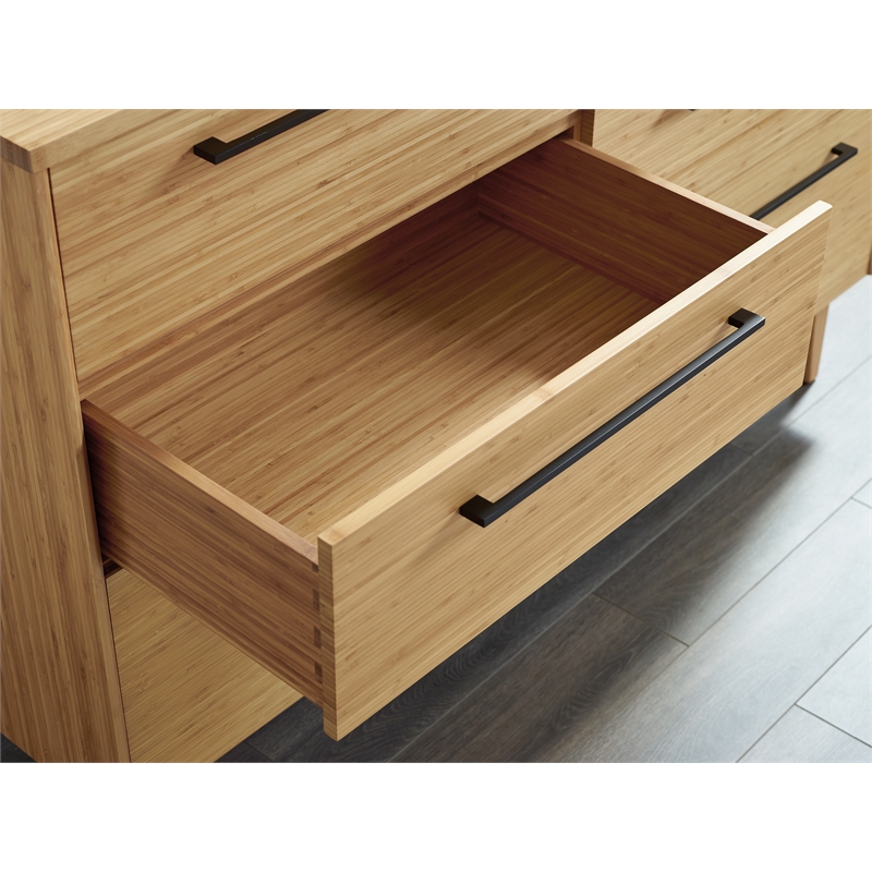 Bamax Tristan Six Drawer Double Dresser in Golden