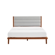 Bamax Dante Upholstered King Platform Bed in Copper