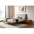 Bamax Dante Upholstered King Platform Bed in Copper