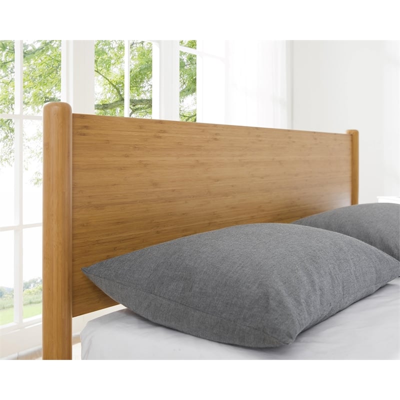 Bamax Ria Queen Platform Bed in Caramelized