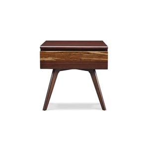 Bamax Sarah Nightstand in Burgundy