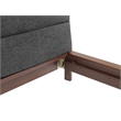 Bamax Landon Queen Platform Bed with Fabric in Crimson