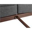Bamax Landon Queen Platform Bed with Fabric in Crimson