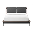 Bamax Landon Queen Platform Bed with Fabric in Crimson