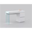 Casabianca Furniture Modern Il Vetro Engineered Wood Vanity in White