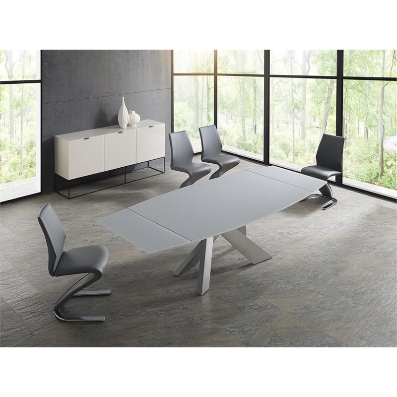 Casabianca Modern Vizzione Engineered Wood Buffet-Server in Gray