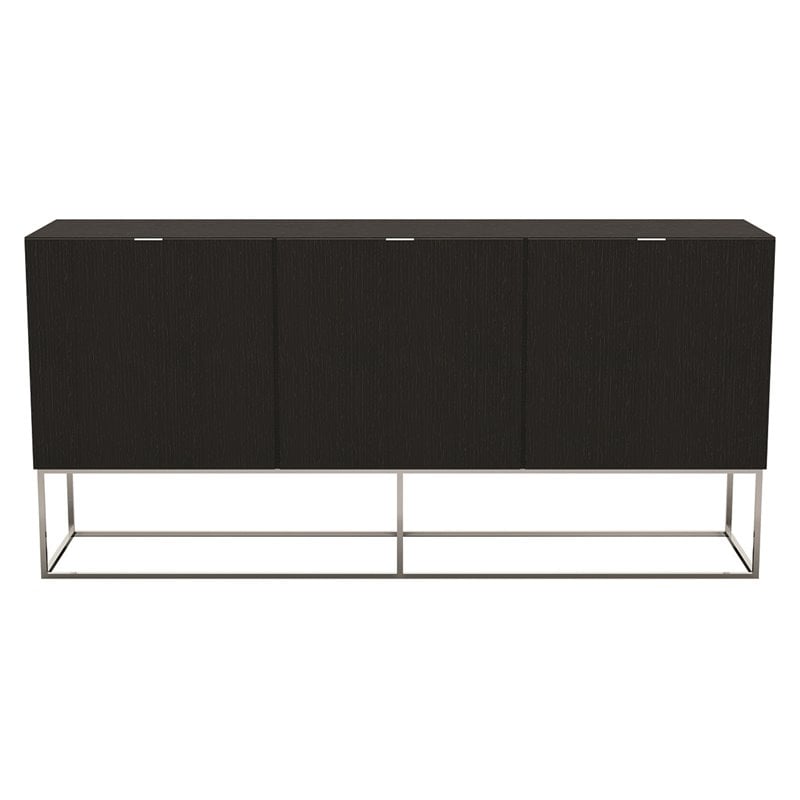 Casabianca Modern Vizzione Engineered Wood Buffet-Server in Dark Gray Oak