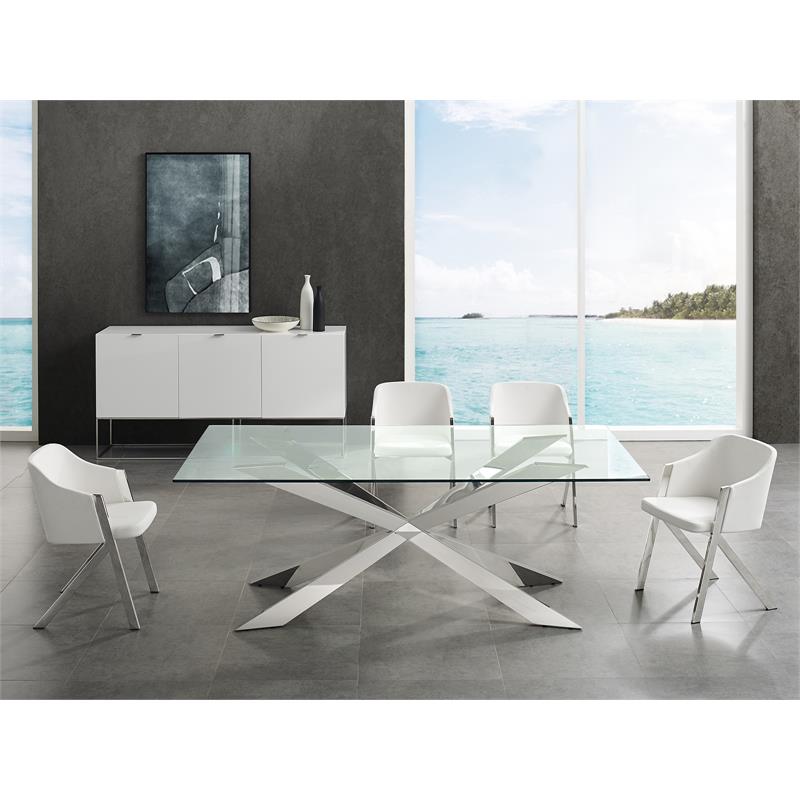 Casabianca Modern Vizzione Engineered Wood Buffet-Server in White