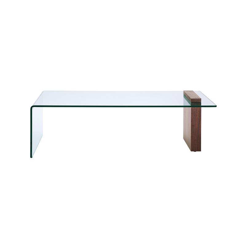 Casabianca Furniture Modern Buono Glass Cocktail Table in Brown
