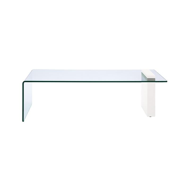 Casabianca Furniture Modern Buono Glass Cocktail Table in White