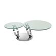 Casabianca Furniture Modern Satellite Glass Cocktail Table in Clear