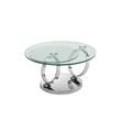 Casabianca Furniture Modern Satellite Glass Cocktail Table in Clear