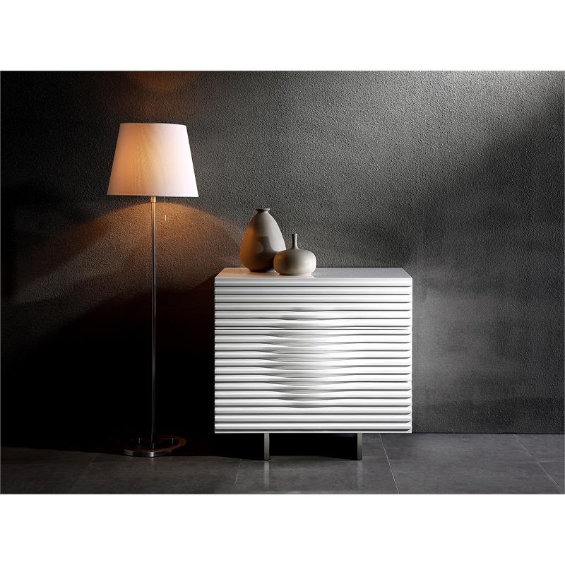 Casabianca Furniture Modern Moon Engineered Wood Dresser in White