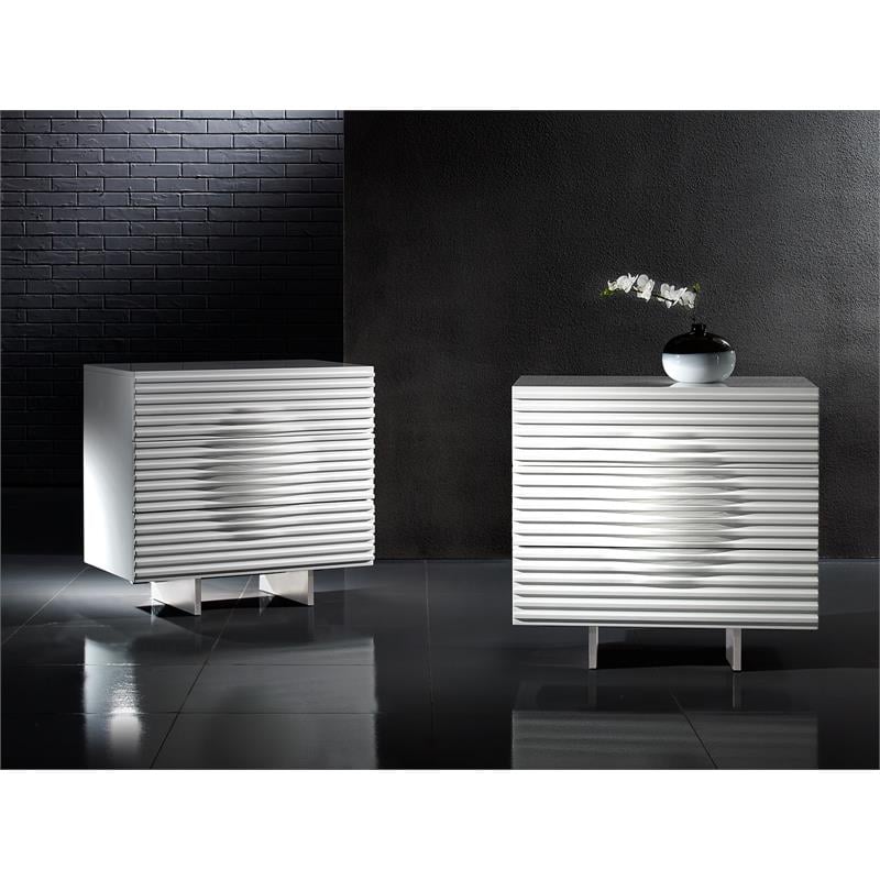 Casabianca Furniture Modern Moon Engineered Wood Dresser in White