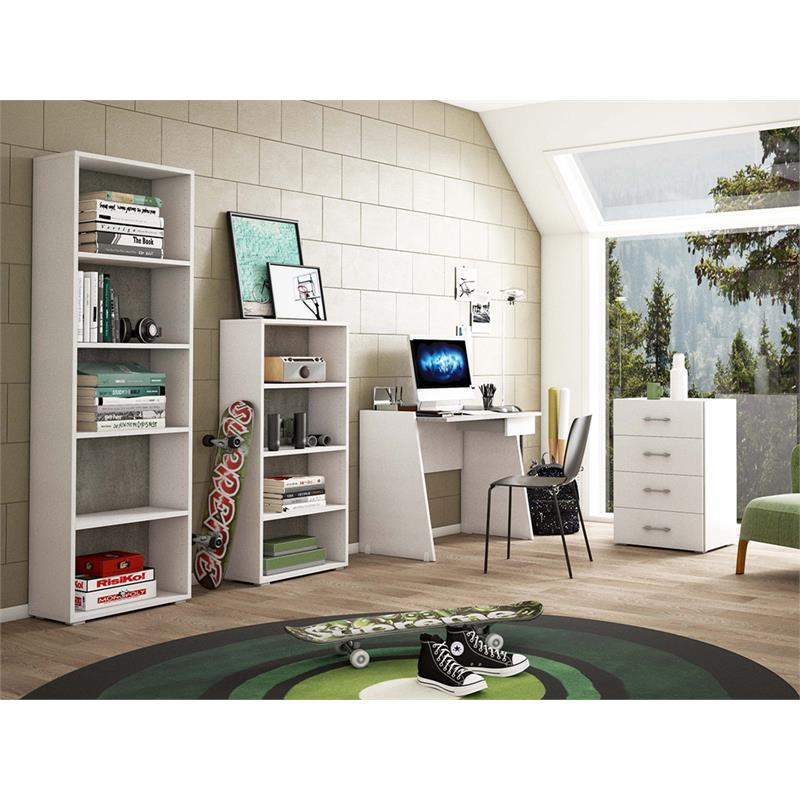 Casabianca Modern Marco Engineered Wood Italian Office Desk in White