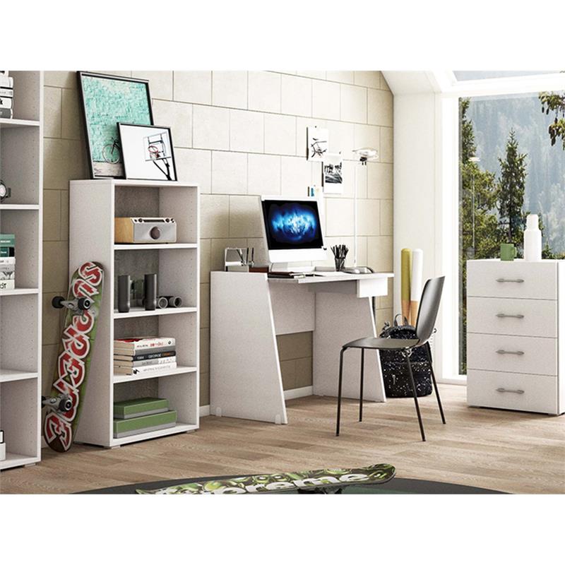 Casabianca Modern Marco Engineered Wood Italian Office Desk in White