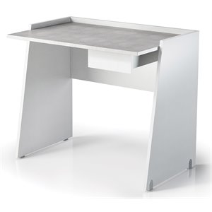 casabianca modern marco engineered wood italian office desk in white