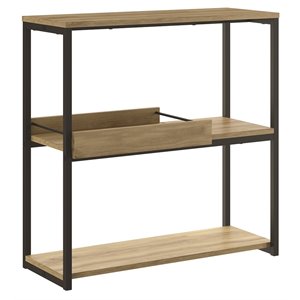 casabianca modern noa engineered wood console table in brown