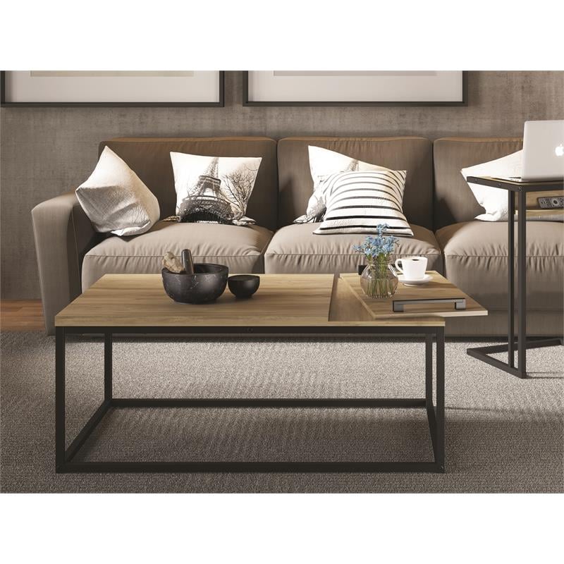 Casabianca Modern Noa Engineered Wood Cocktail Table in Brown