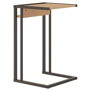 casabianca furniture modern noa c engineered wood end table in gold