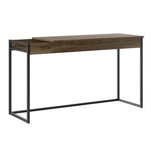 casabianca furniture modern noa engineered wood office desk in brown