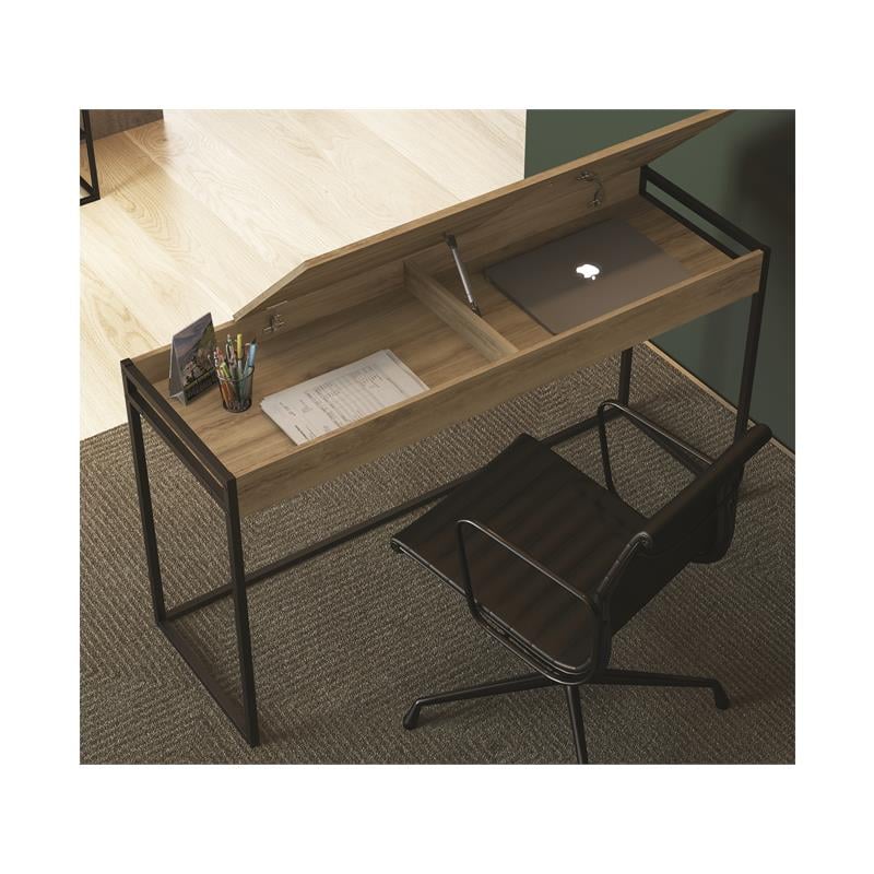 Casabianca Furniture Modern Noa Engineered Wood Office Desk in Brown