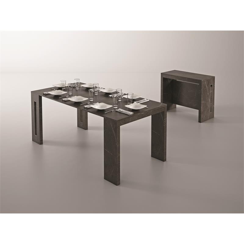 Modern Erika Engineered Wood Italian, Extending Console Dining Table