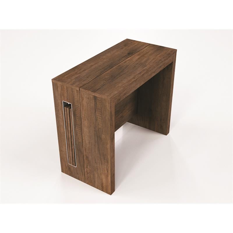 Modern Erika Engineered Wood Italian Extendable Console Table in Brown