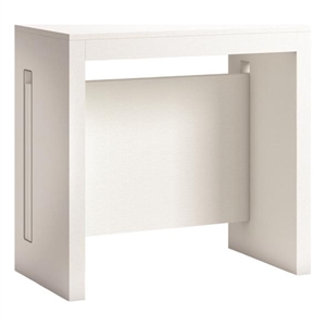 Modern Erika Engineered Wood Italian Extendable Console Table in White
