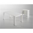 Modern Elasto Engineered Wood Italian Extendable Console Table in White