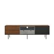 Casabianca Furniture Modern Calico Wood Entertainment Center in Brown