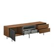 Casabianca Furniture Modern Calico Wood Entertainment Center in Brown