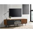 Casabianca Furniture Modern Calico Wood Entertainment Center in Brown