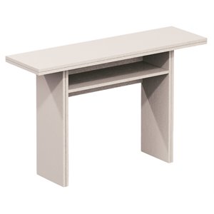 casabianca modern ritz engineered wood italian extendable console table in white