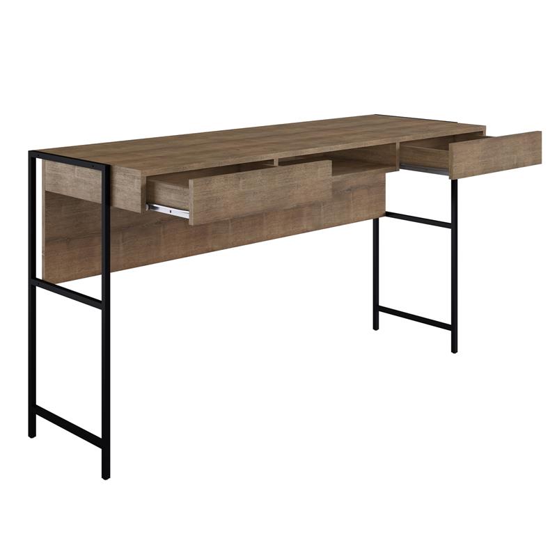 Casabianca Modern Clark Executive Engineered Wood Office Desk in Walnut