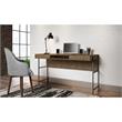 Casabianca Modern Clark Executive Engineered Wood Office Desk in Walnut