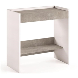 casabianca modern lulu engineered wood italian extendable office desk in gray