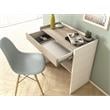 Modern Lulu Engineered Wood Italian Extendable Office Desk in Light Oak