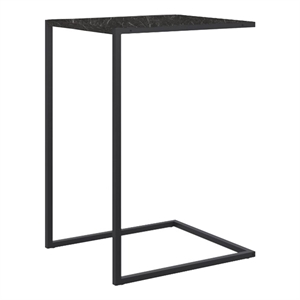 casabianca modern clark c engineered wood end table in black