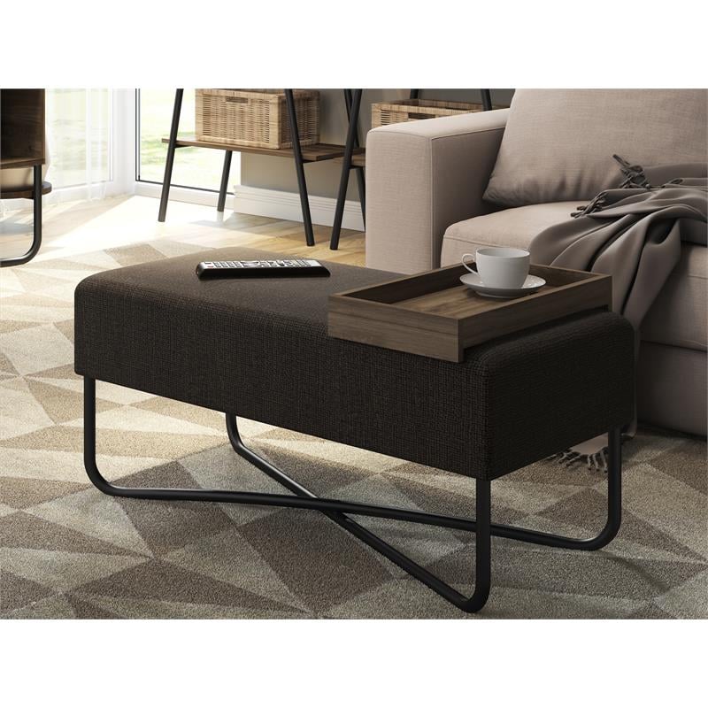 Casabianca Furniture Modern Ace Engineered Wood Bench in Brown