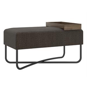 Casabianca Furniture Modern Ace Engineered Wood Bench in Brown