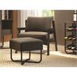 Casabianca Furniture Modern Ace Engineered Wood Bench in Brown