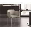 Casabianca Furniture Modern Suzzie Faux Dining Chair in Gray