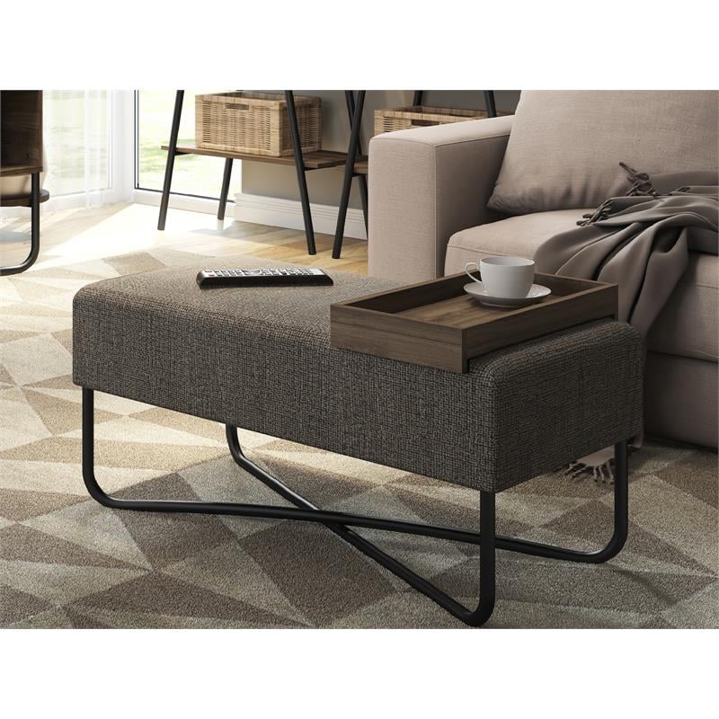 Casabianca Furniture Modern Ace Engineered Wood Bench in Brown