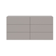Casabianca Furniture Ayla Wood 6-Drawers Bedroom Dresser in Taupe Matte