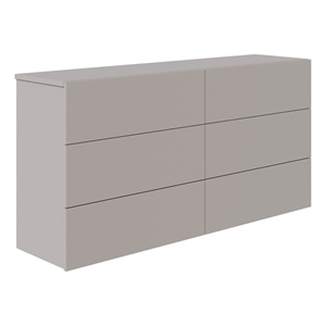 Casabianca Furniture Ayla Wood 6-Drawers Bedroom Dresser in Taupe Matte