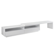 Casabianca Celine Engineered Wood Extendable Entertainment Center in White Matte